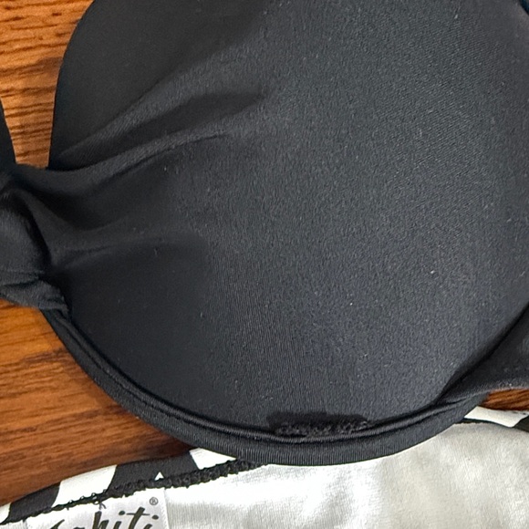 Tahiti Black Bikini Top with Striped Bottom - Picture 6 of 6